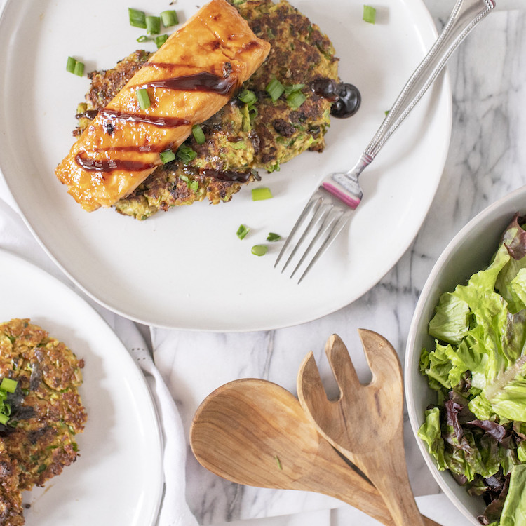 Picture of Roasted Salmon & Okonomiyaki