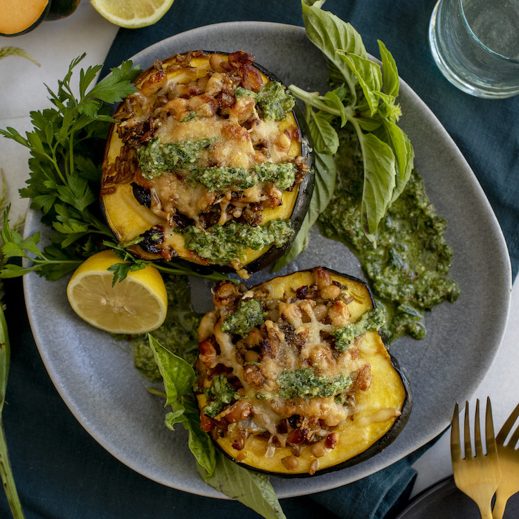 Picture of Pesto-Stuffed Acorn Squash