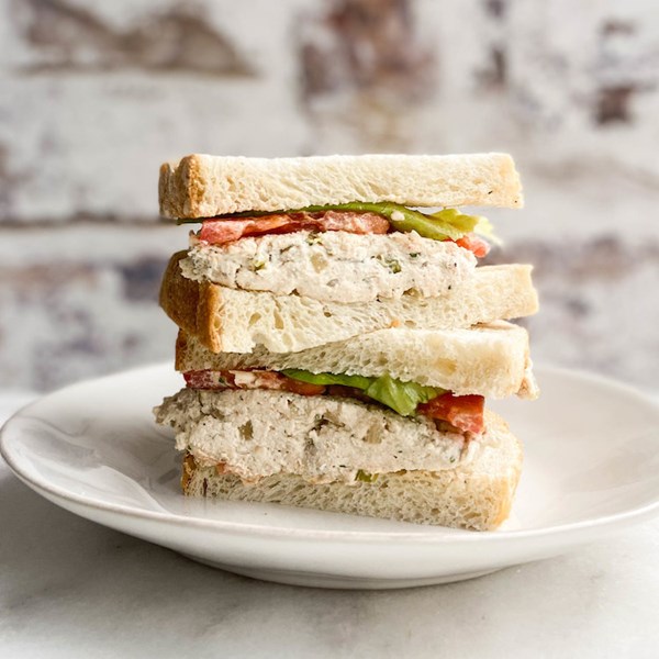 Picture of Dips Kitchen hot chicken salad sandwich