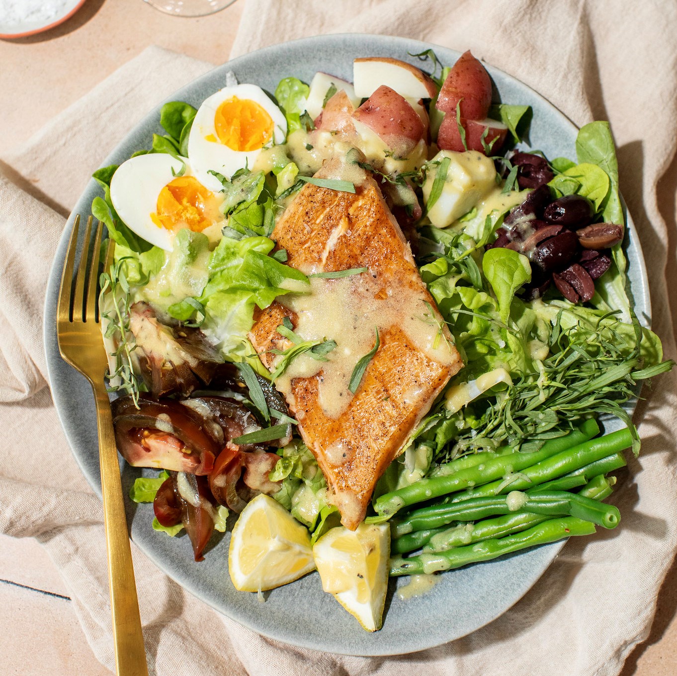 Picture of Nicoise with Smoked Trout