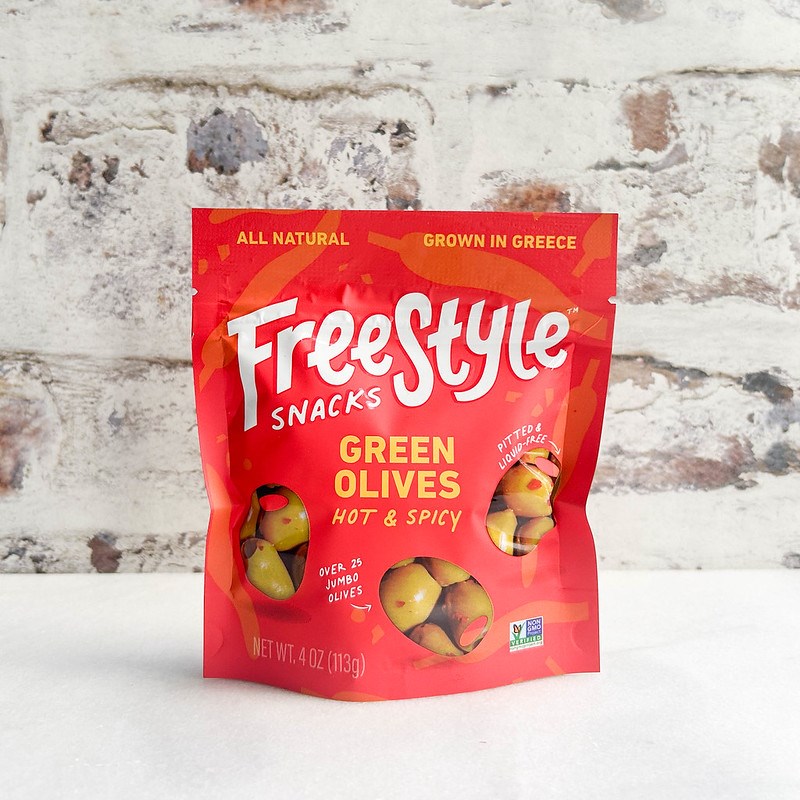 Picture of Freestyle Snacks hot & spicy green olives