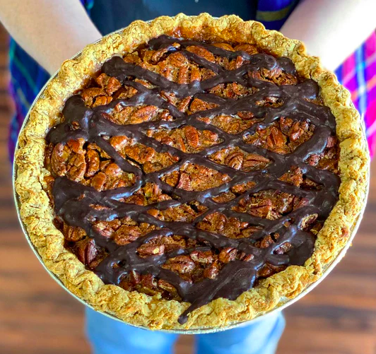 Picture of Pie Bar chocolate bourbon pecan 10" pie