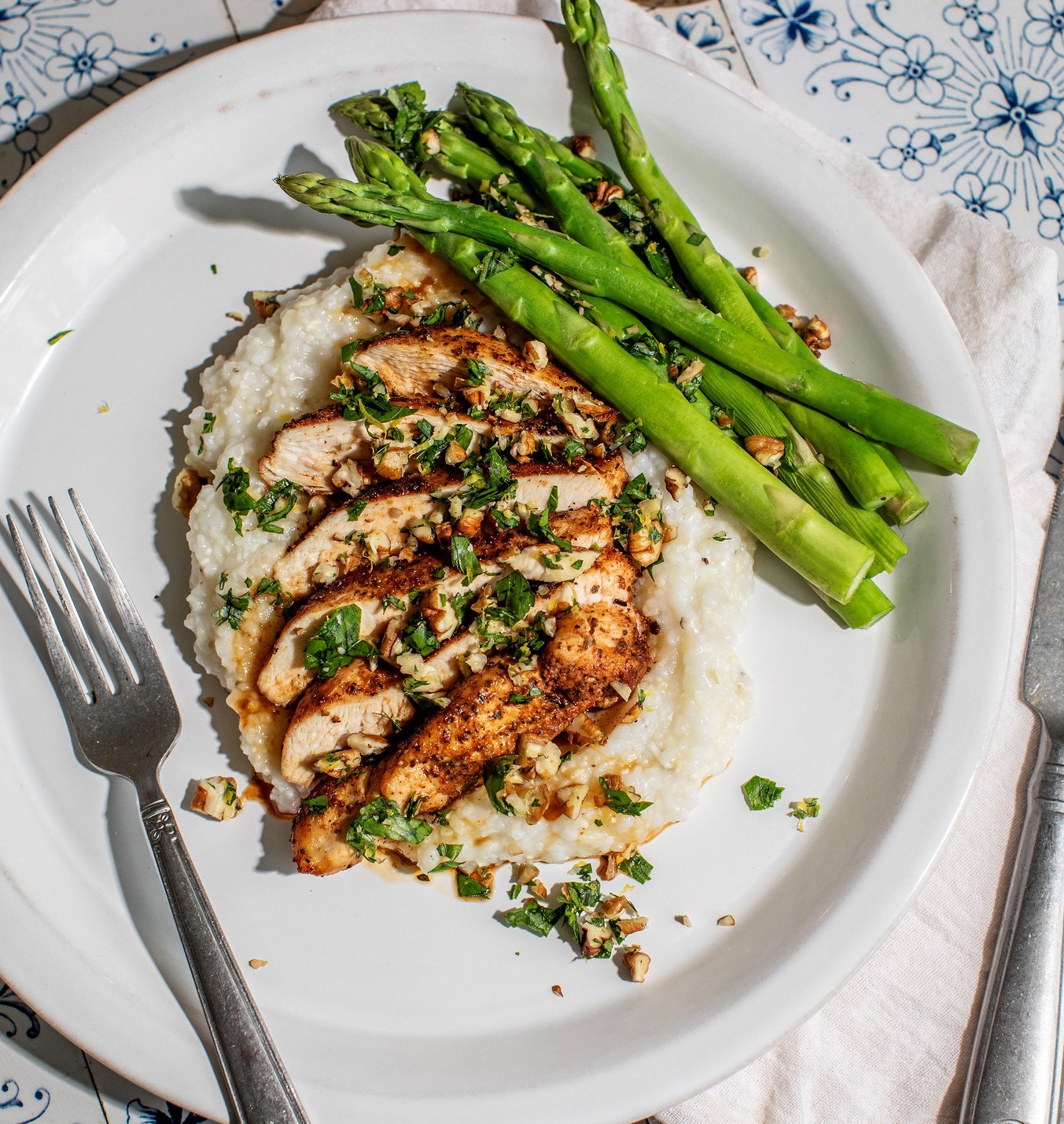 Picture of Blackened Pork Chops & Cheese Grits