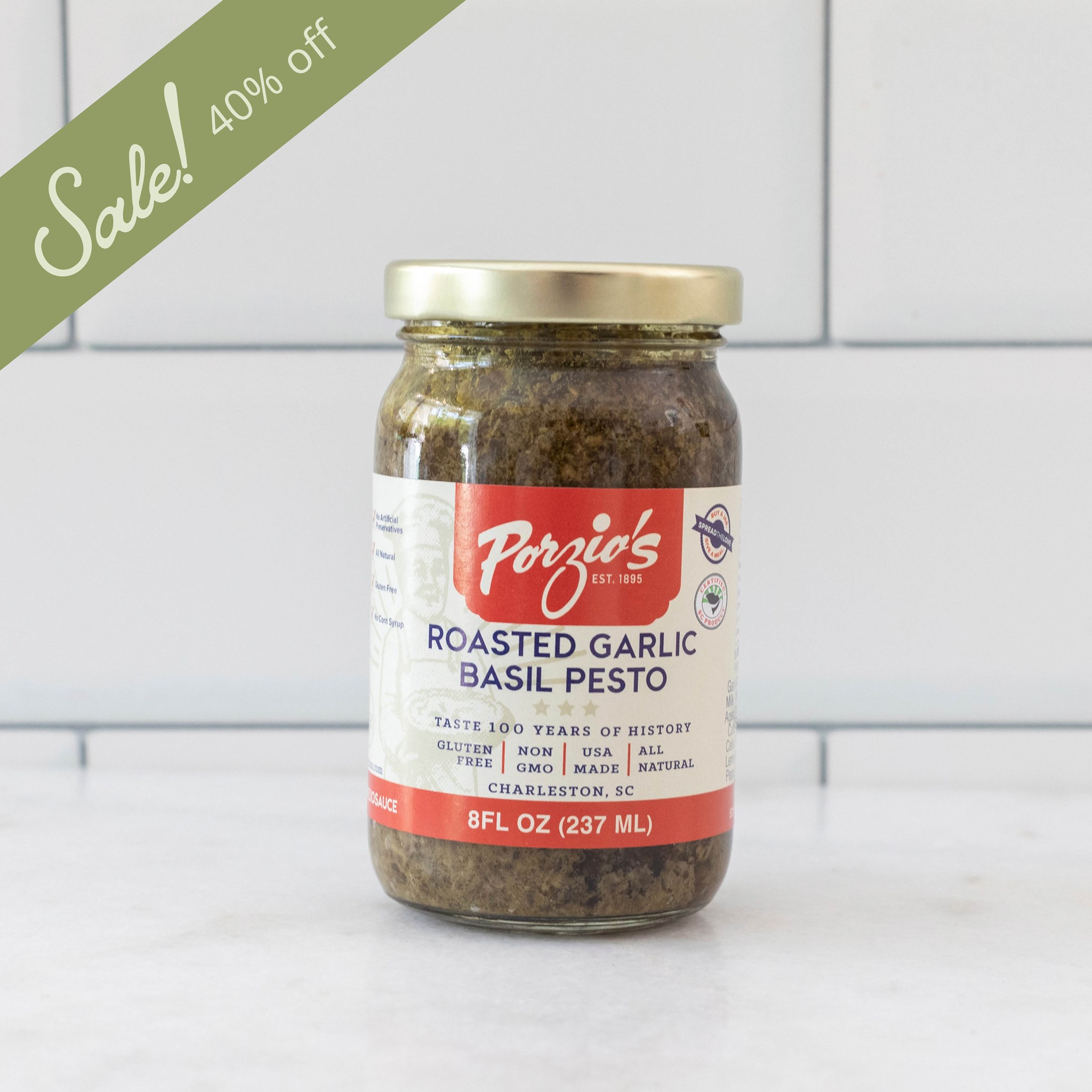 Picture of Porzio's roasted garlic basil pesto