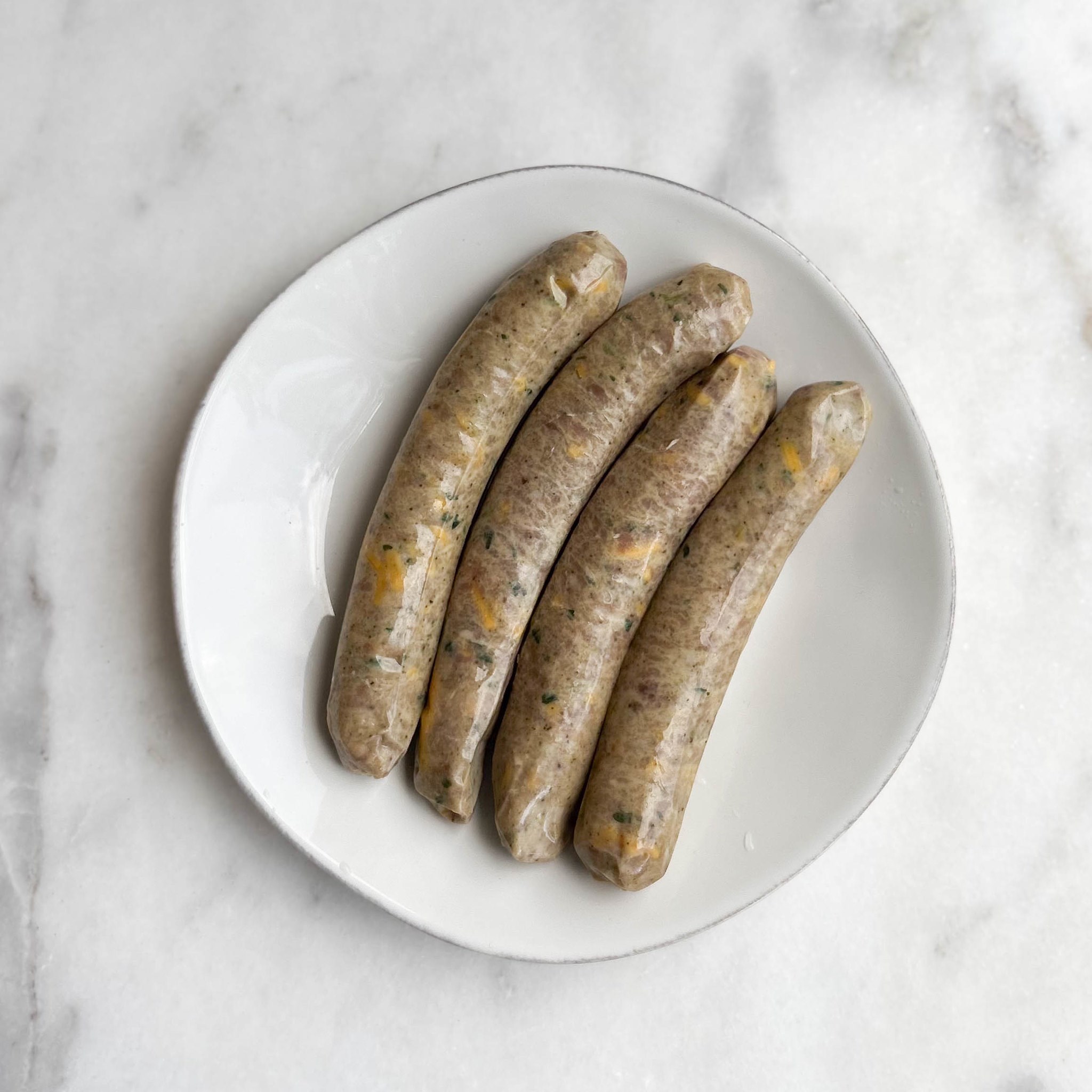 Picture of G&G jalapeno cheddar smoked chicken sausage