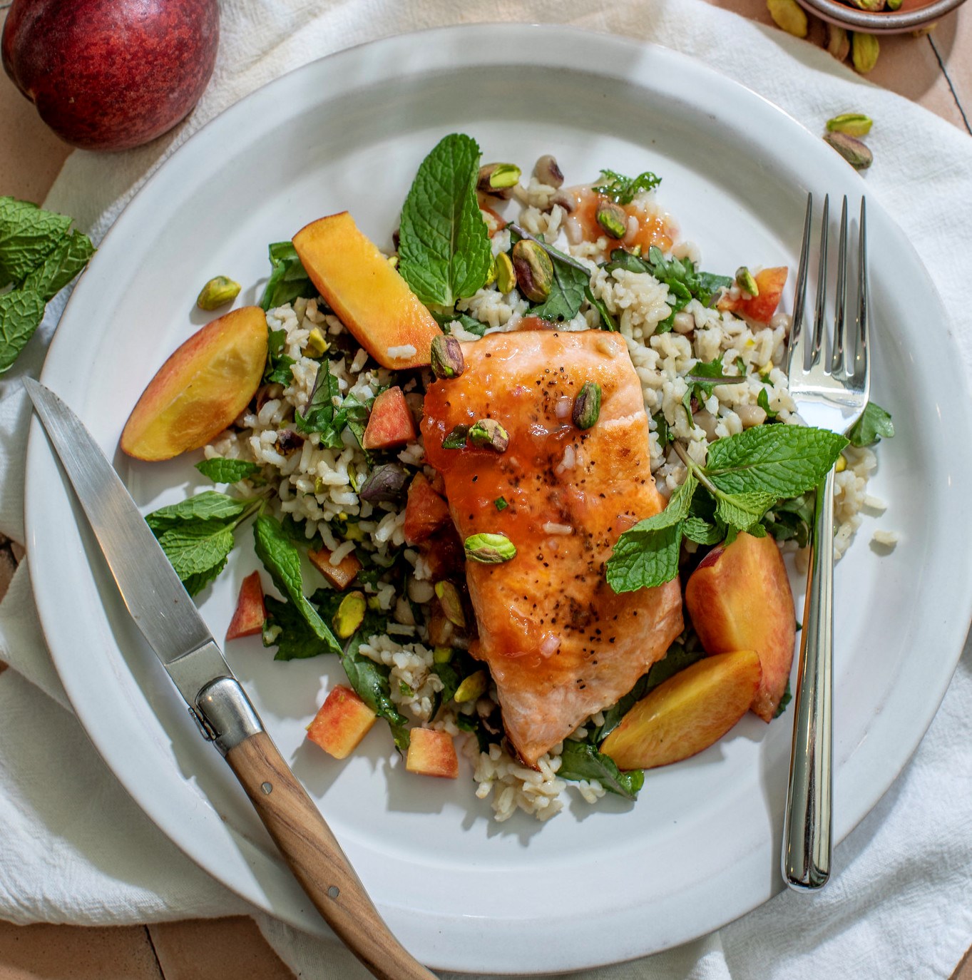 Picture of Salmon Peach Gastrique