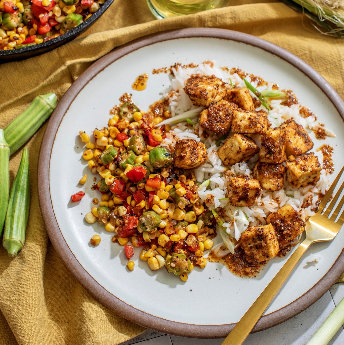 Picture of Crispy Tofu & Cajun Butter