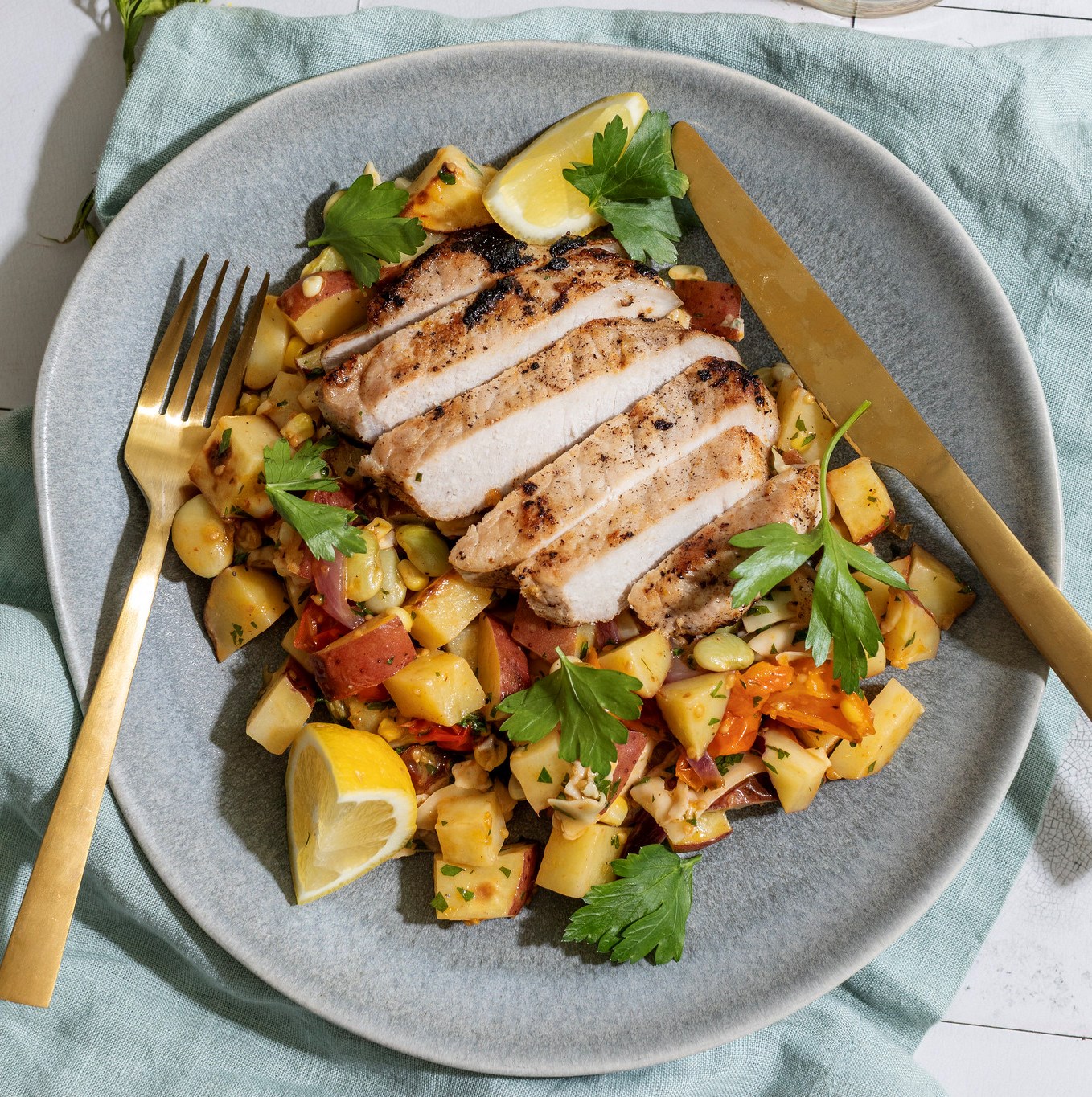 Picture of Pork Chops & Succotash