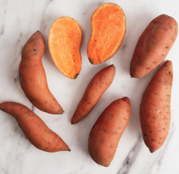 Picture of local fingerling sweet potatoes