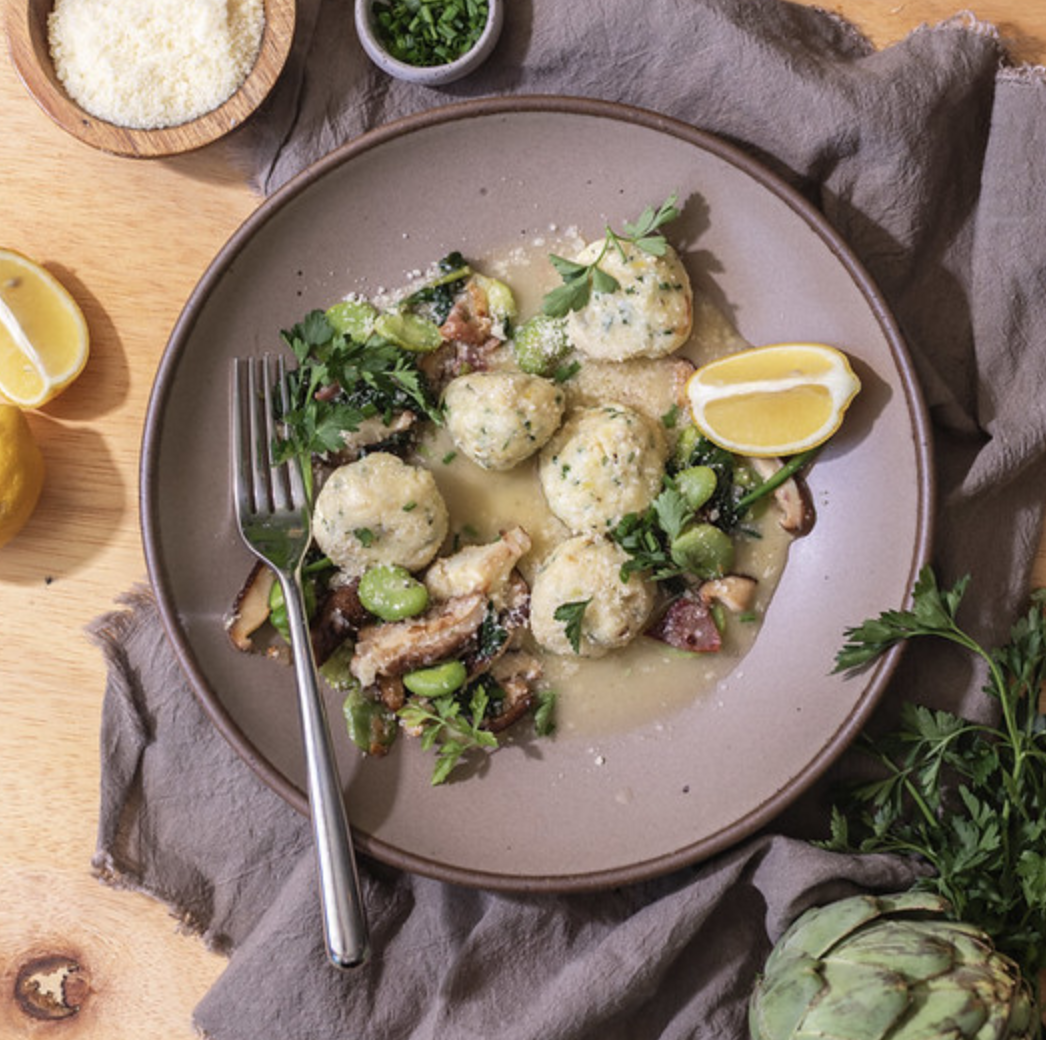 Picture of Herbed Gnudi & Pancetta