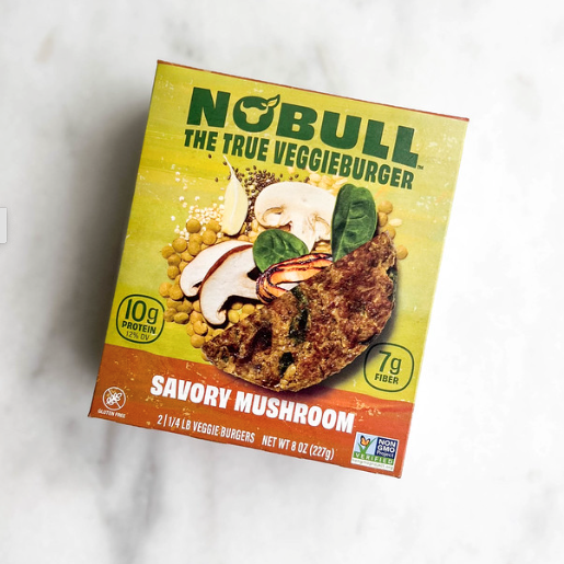 Picture of NoBull savory mushroom veggie burgers