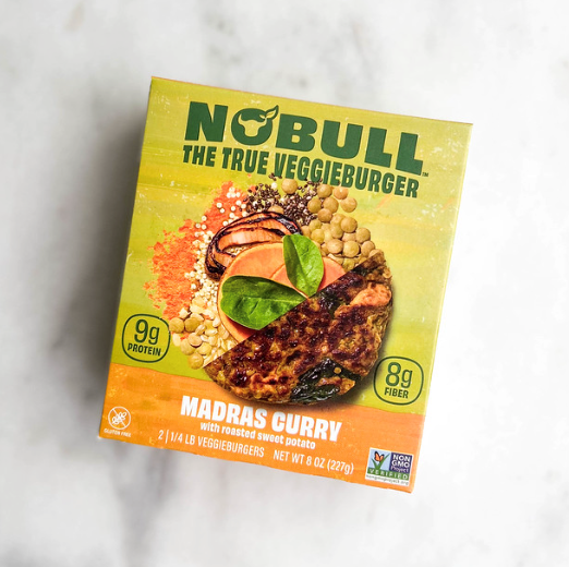Picture of NoBull madras curry veggie burgers