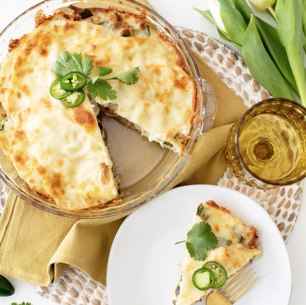 Picture of Green Chile Black Bean Enchilada Bake