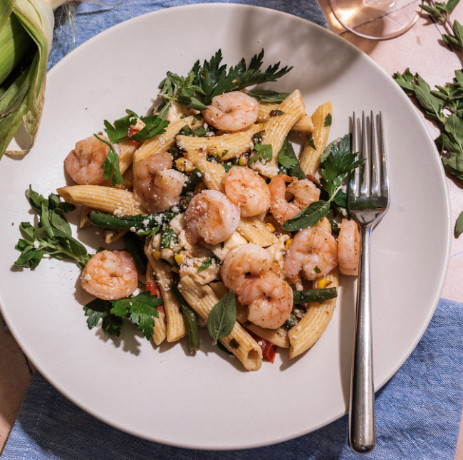 Picture of Summer Veggie & Shrimp Penne