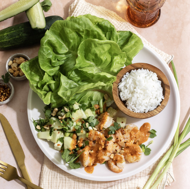Picture of Shrimp Satay Lettuce Cups
