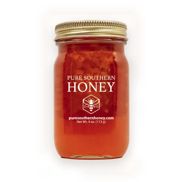 Picture of Pure Southern Honey jar with comb