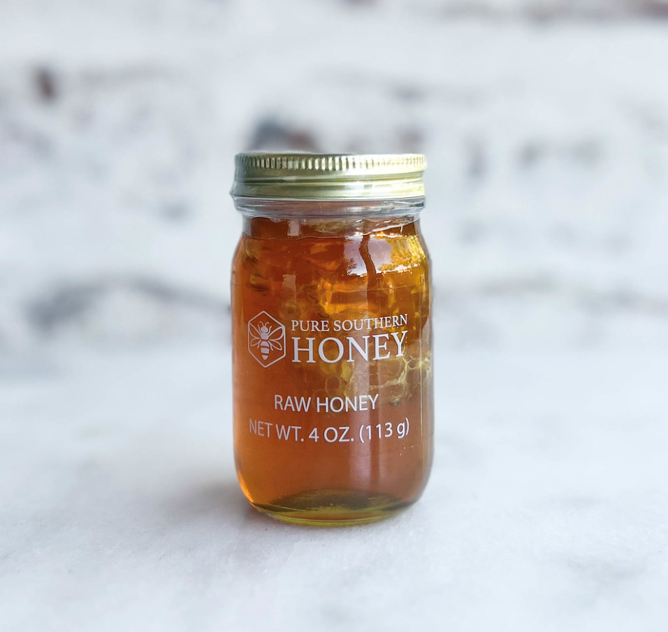 Picture of Pure Southern Honey jar with comb