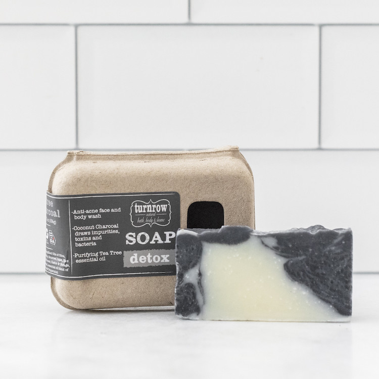 Picture of Turnrow Detoxifying Charcoal Bar Soap