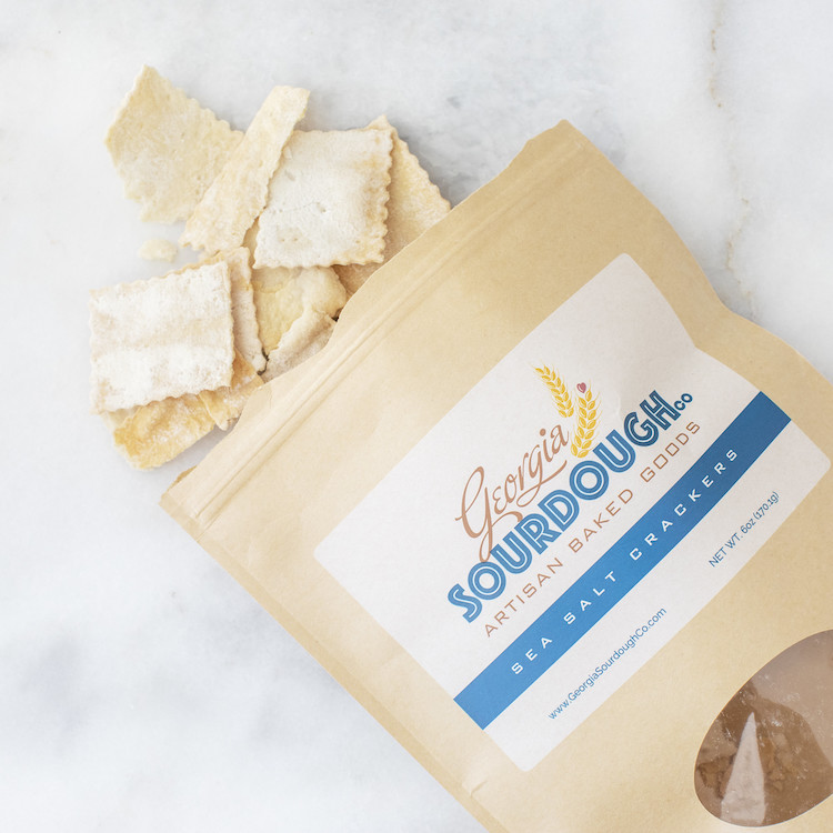 Picture of GA Sourdough Co. sea salt crackers