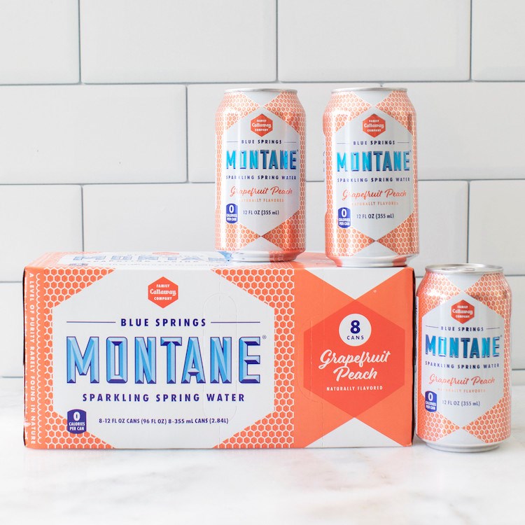 Picture of Montane Grapefruit-Peach Sparkling Water